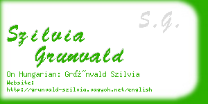 szilvia grunvald business card